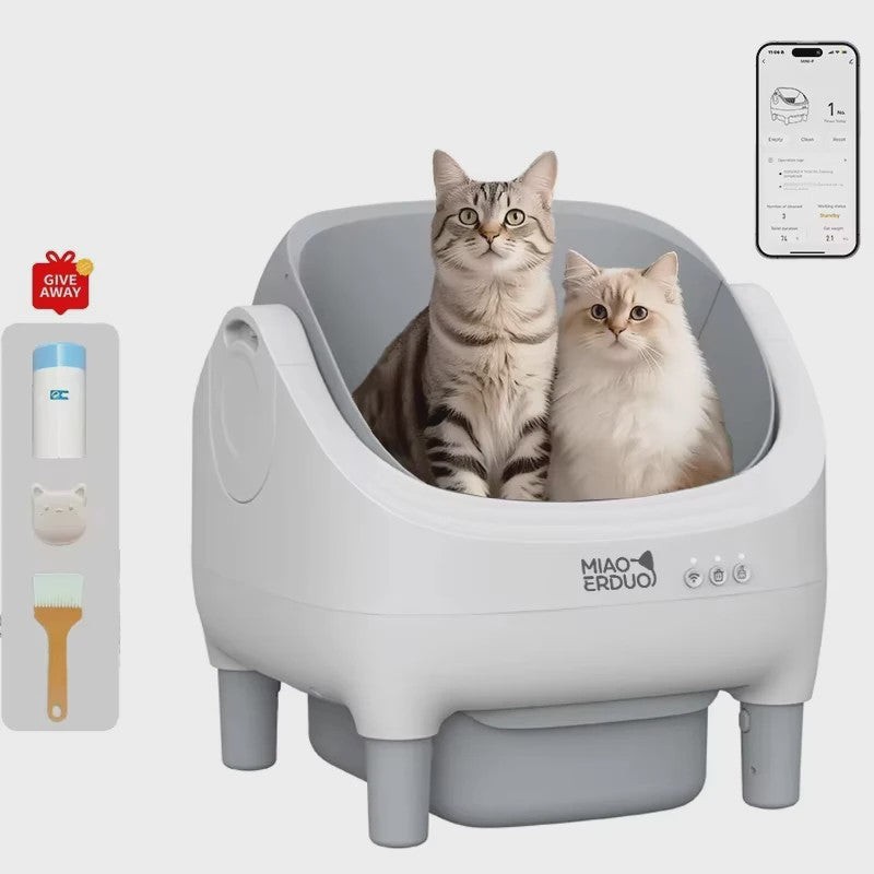 Automatische Zelfreinigende Kattenbak - Met App Controle & Veiligheidssensoren