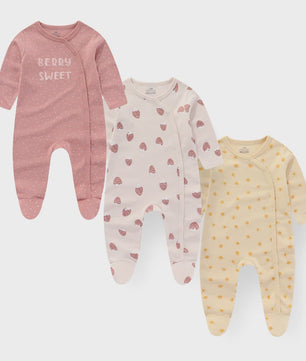 3-Pack Baby Rompers Unisex Katoen - Zacht & Comfortabel voor Pasgeborenen