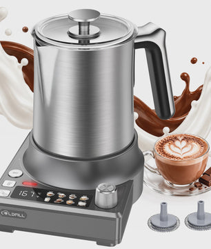 8-in-1 Elektrische Melkopschuimer: 8 Modi, 800ml, RVS, Latte Art & Meer