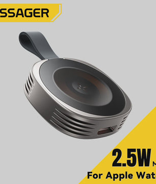 Essager Magnetische Draadloze Oplader voor Apple Watch - Draagbaar, Snel, USB-C & Lightning
