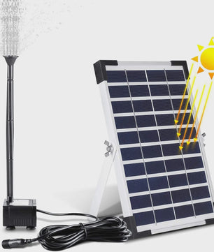 Solar Tuinpomp Kit 12W - Fontein Pomp met 9 Sproeiers & 1M Pijp