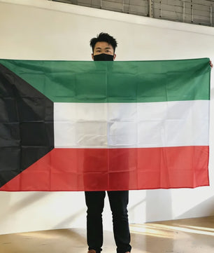 Kuwait Vlag 150x90cm - Duurzaam Polyester, Binnen & Buiten