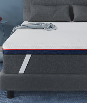 Inre 8cm Traagschuim Matrasoplegger - Comfortabel, Ademend & Hypoallergeen met Wasbare Hoes
