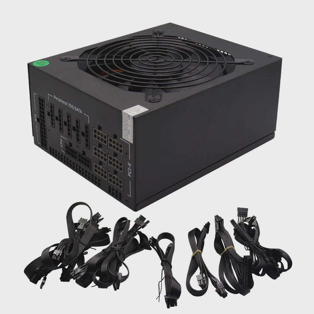 Krachtige 2000W ATX Modulaire PC Voeding voor Mining (ETH/BTC) - 110V/220V