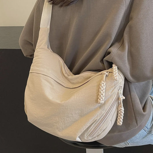 Modieuze Canvas Crossbody Tas - Grote Capaciteit Schoudertas