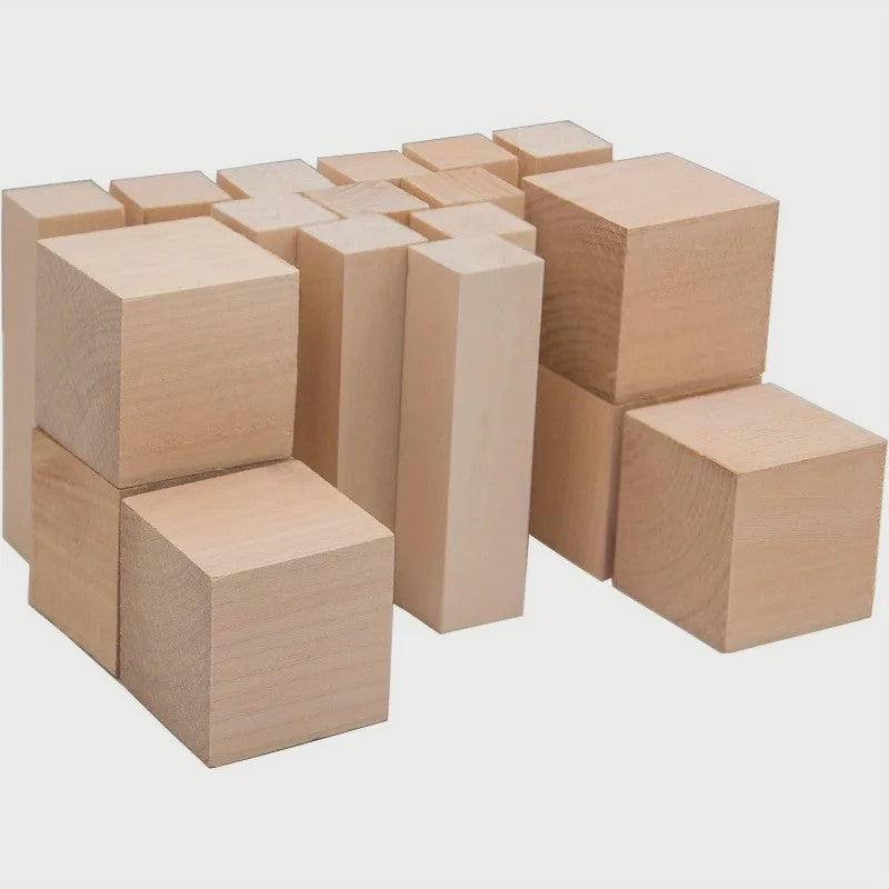18-delige set Basswood houtsnijblokken - Ideaal voor houtsnijwerk en beeldhouwen