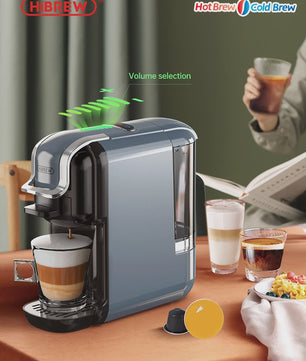 HiBREW 5-in-1 Koffiezetapparaat: Warm/Koud, Nespresso, Dolce Gusto, ESE Pod & Gemalen Koffie