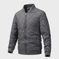 Heren Retro Quilted Winterjas - Lichtgewicht Katoen Gevoerd Casual Jack met Opstaande Kraag