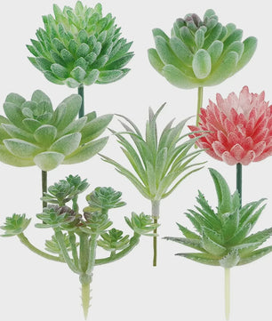 Set van 7 Kunstmatige Succulenten - Realistische Nep Plantjes voor Decoratie