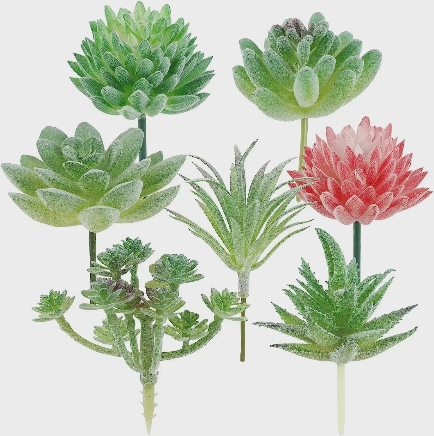 Set van 7 Kunstmatige Succulenten - Realistische Nep Plantjes voor Decoratie