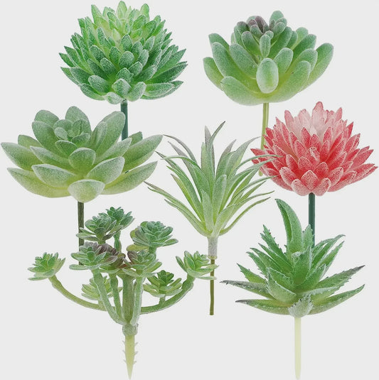 Set van 7 Kunstmatige Succulenten - Realistische Nep Plantjes voor Decoratie