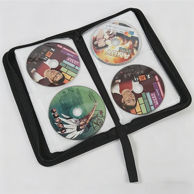 80 CD Opbergmap - Draagbare Hoes met Rits voor Auto en Thuis