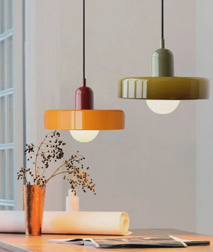 Nordic Retro Glazen Hanglamp - Stijlvolle Verlichting voor Woonkamer, Eetkamer & Slaapkamer