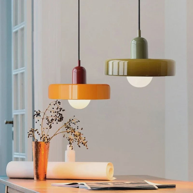 Nordic Retro Glazen Hanglamp - Stijlvolle Verlichting voor Woonkamer, Eetkamer & Slaapkamer