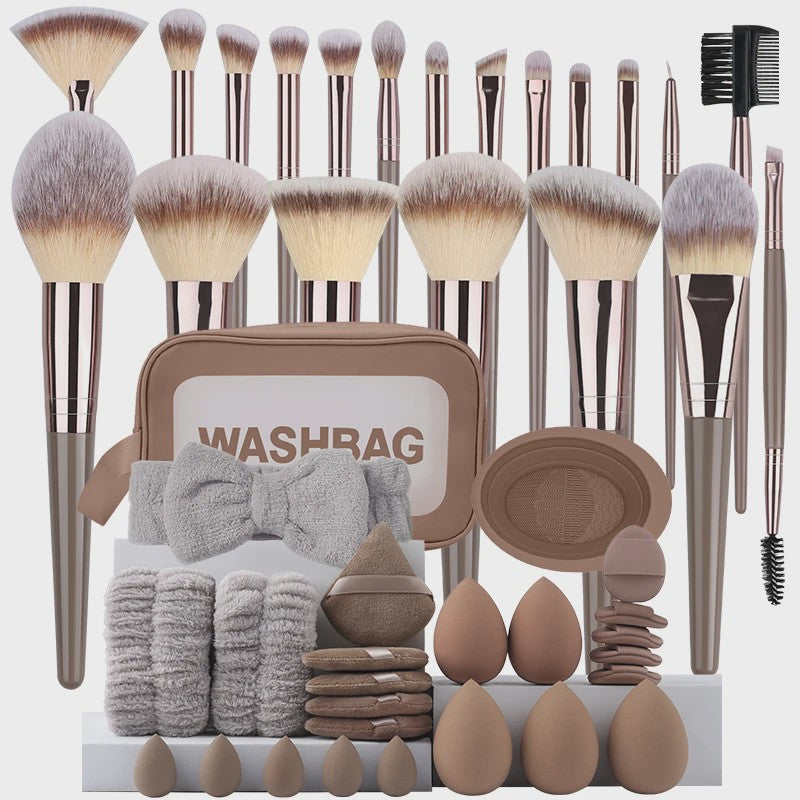 Professionele Make-up Kwasten Set (20 Stuks) - Foundation, Oogschaduw & Meer