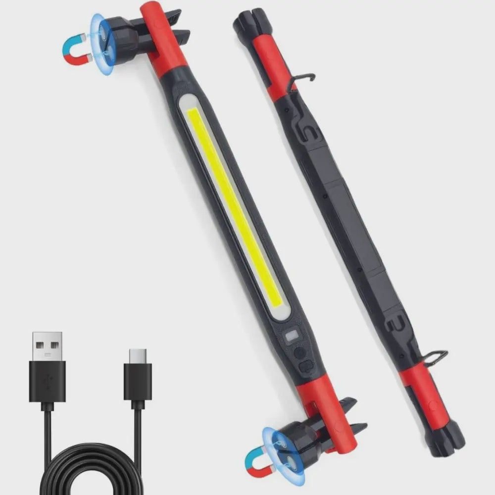Oplaadbare LED Werkplaat Lamp met Magneet & Haken - Ideaal voor Auto Reparatie