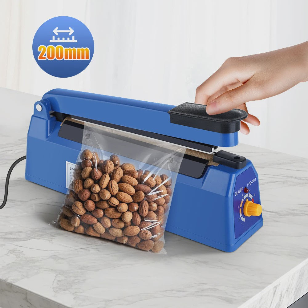 200mm Impuls Sealer: Professionele Hitteverzegelaar voor Voedsel, Plastic & Kraft Zakken