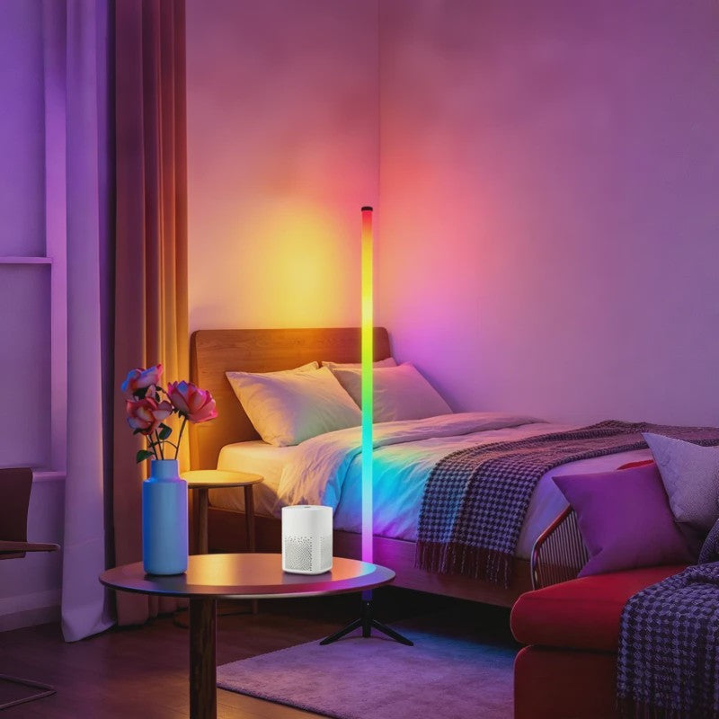 120cm LED RGB Vloerlamp met Geluidsensor & App Bediening - Sfeerverlichting