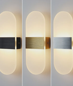 Moderne LED Wandlamp Aluminium & Mat Acryl - Hotel Corridor, Slaapkamer