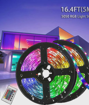 5M RGB LED Strip met USB & Afstandsbediening - Sfeervolle Verlichting voor TV, Gamekamer & Feestjes