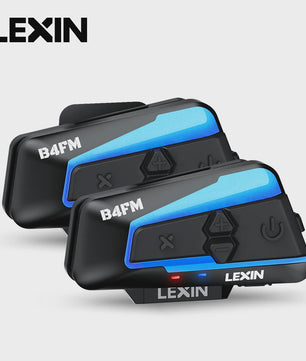 Lexin B4FM-X Bluetooth Motor Intercom Headset voor 10 Rijders met Muziek Delen