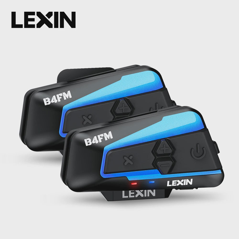Lexin B4FM-X Bluetooth Motor Intercom Headset voor 10 Rijders met Muziek Delen