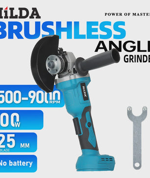 Krachtige HILDA 21V Brushless Haakse Slijper - Snoerloos Polijstmachine (Makita Accu Compatibel)