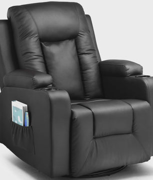 Luxe Draaibare Relaxfauteuil met Voetensteun en Dikke Armleuningen - Perfect voor TV Kijken