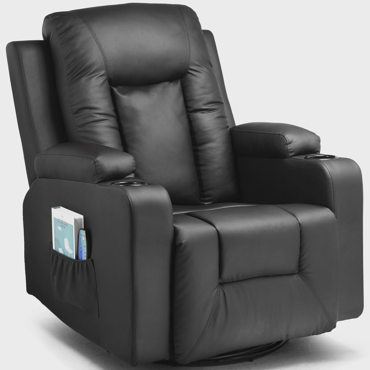 Luxe Draaibare Relaxfauteuil met Voetensteun en Dikke Armleuningen - Perfect voor TV Kijken