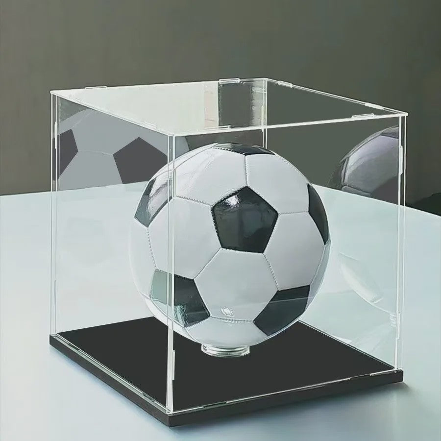 Acryl Display Box met Bodemplaat - Stofvrij Presenteren van Sportballen