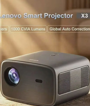 Lenovo X3 Full HD Projector: 1080P, 4K Ondersteuning, 1000 CVIA Lumens, HDR10, Android Smart TV voor Home Cinema