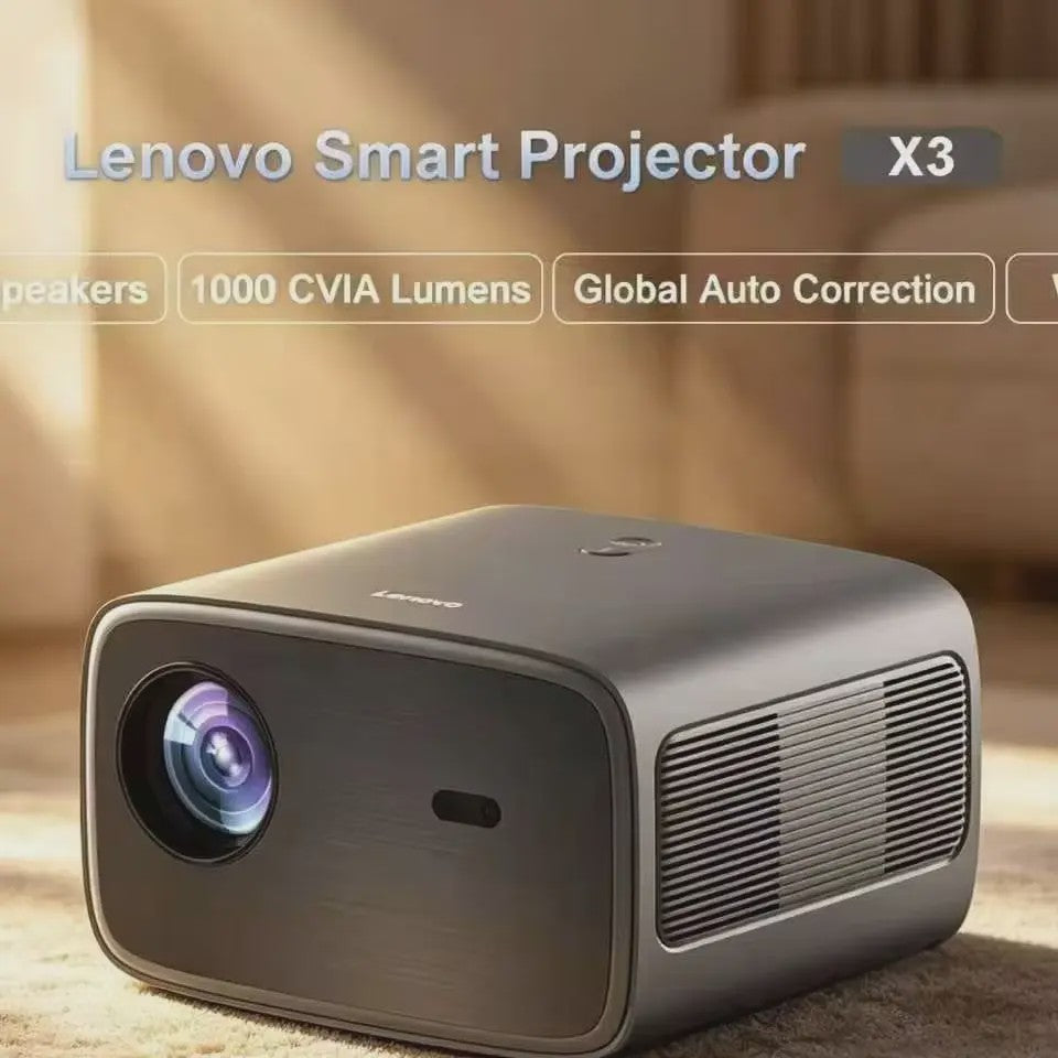 Lenovo X3 Full HD Projector: 1080P, 4K Ondersteuning, 1000 CVIA Lumens, HDR10, Android Smart TV voor Home Cinema
