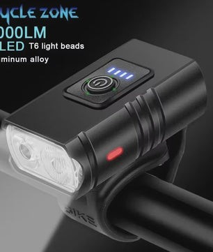 BK02 Fietslamp T6 LED USB Oplaadbaar - 6 Modi MTB Fietsverlichting Koplamp