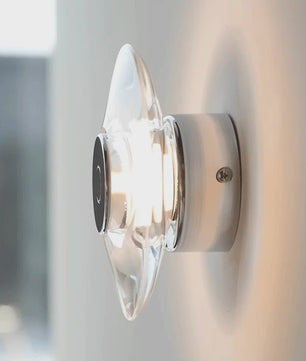 Moderne Ronde Kristallen Wandlamp - Italiaans Design voor Slaapkamer, Woonkamer & Hal