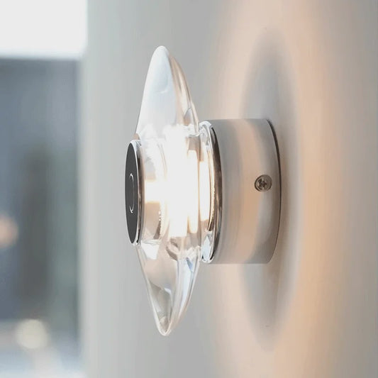 Moderne Ronde Kristallen Wandlamp - Italiaans Design voor Slaapkamer, Woonkamer & Hal