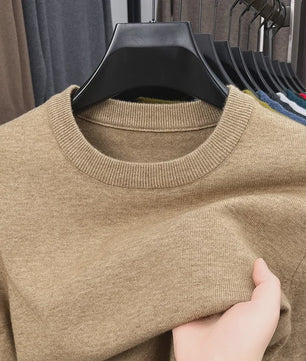Heren Gebreide Trui met Diamantpatroon - Casual Ronde Hals, Lange Mouwen