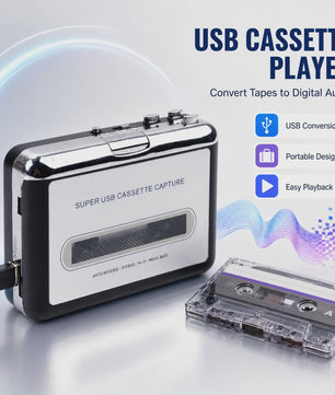Draagbare Cassette Speler & MP3 Converter - Zet tapes om naar digitaal via USB