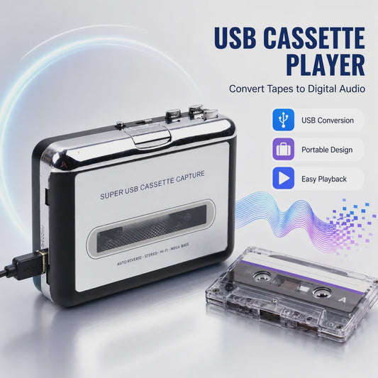 Draagbare Cassette Speler & MP3 Converter - Zet tapes om naar digitaal via USB