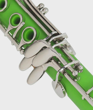 Groene Bb Klarinet 17 Toetsen - ABS Hars Houtblaasinstrument met Koffer & Rietjes