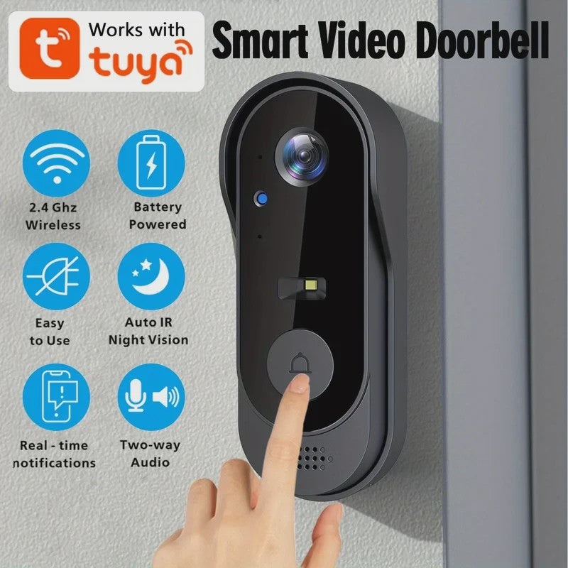 Slimme WiFi Videodeurbel met HD Camera - Tweeweg Audio & Nachtzicht