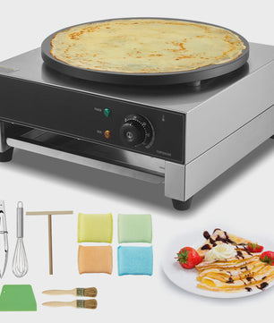 Professionele Crêpemaker 16 Inch - Elektrisch, Anti-aanbak & Krachtig
