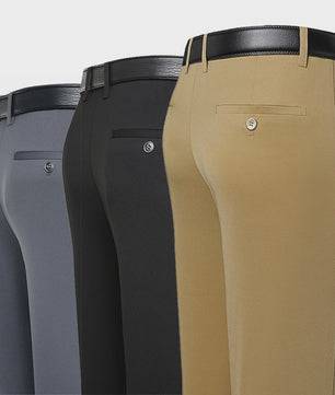 Herfst/Winter Heren Broek: Comfortabele Business Casual Pantalon met Elastische Taille