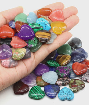 Natuurlijke Hartvormige Kristalstenen (20mm) - Amethist, Edelsteen voor DIY & Decoratie