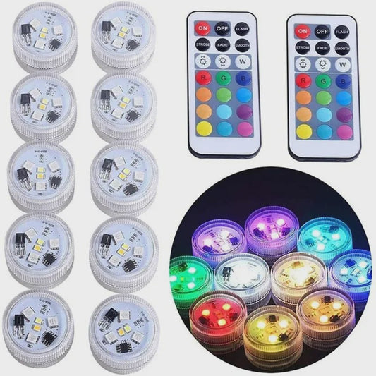 Waterdichte LED Lampjes op Batterijen met Afstandsbediening - 16 Kleuren