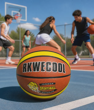Duurzame Rubberen Basketbal 22.6cm - Indoor & Outdoor Sportbal