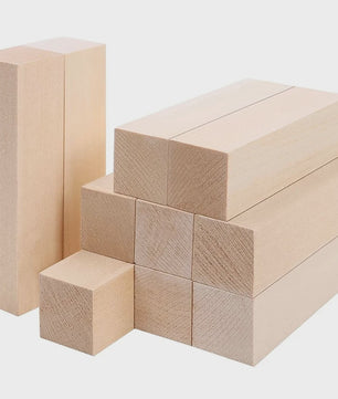 10x Basswood Houtsnijblokken - Zacht Natuurlijk Hout voor Beginners en Experts