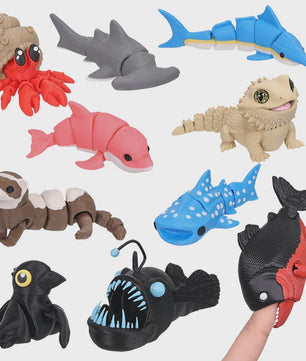 Bewegende 3D Geprinte Dierenfiguren - Verzameling van Unieke Speelgoedmodellen