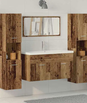 Complete Hout-look Badkamermeubelset voor Moderne Badkamers