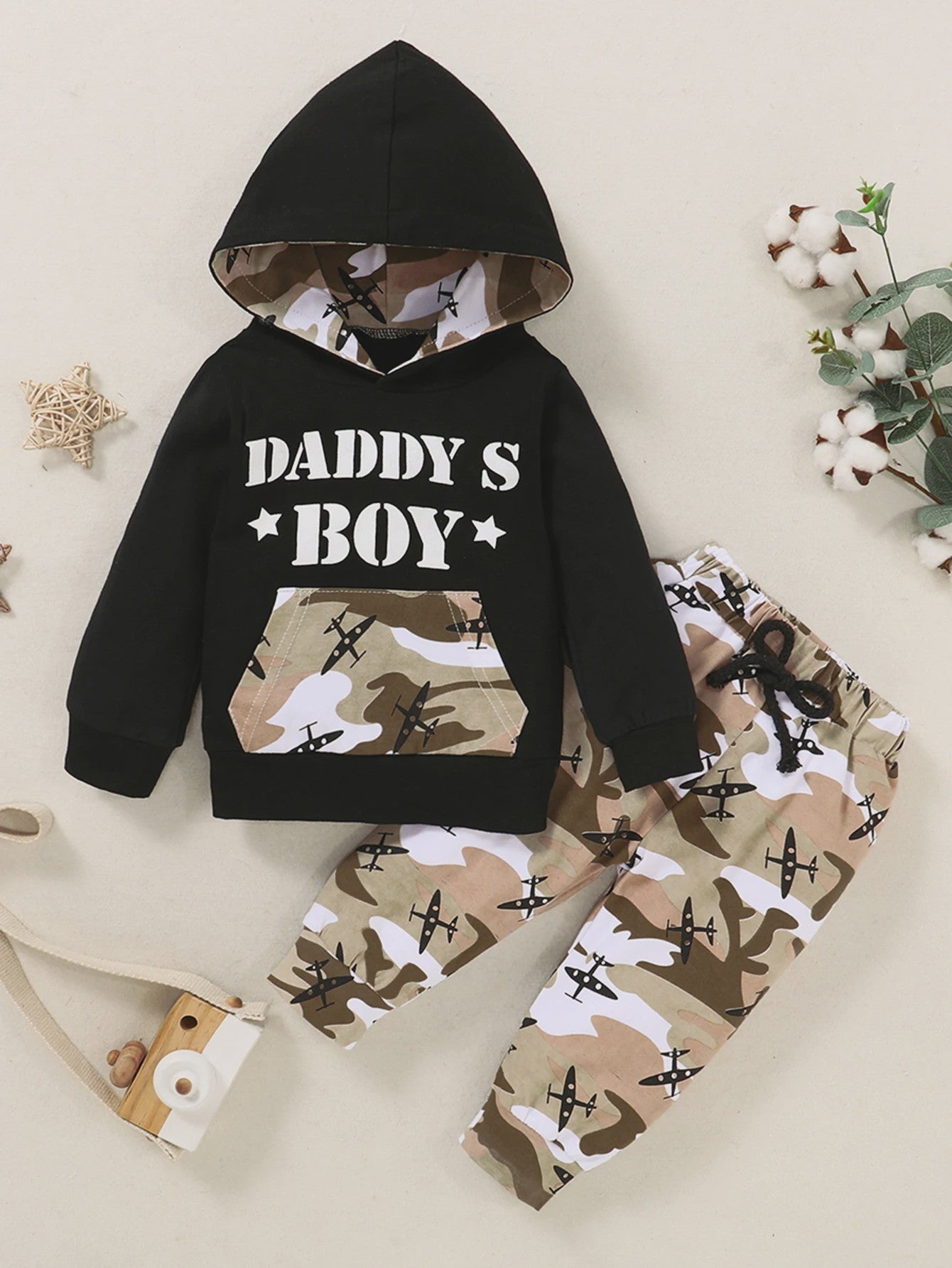 Stoere DADDY'S BOY Hoodie & Joggingbroek Set - Lente/Herfst Collectie