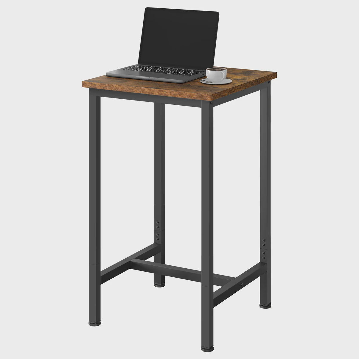 WOLTU Bartafel Vierkant 60x60cm Hoog - Stijlvol Keuken & Bistro Meubel met Metaal Frame